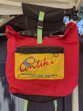 Vintage Red and Yellow Backpack